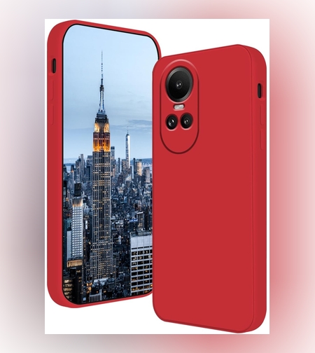 Husa de Protectie, Flippy, pentru Oppo Reno 10 Pro 5G, Liquid Silicone, cu Microfibra pe Interior, Protectie Antisoc, Compatibil Incarcare Wireless, Rosu