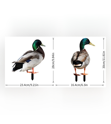 Set 2 Decoratiuni de Gradina, Flippy, Model Rata, Tip Placa, Grosime 3 mm, Fata-Verso, Multicolor