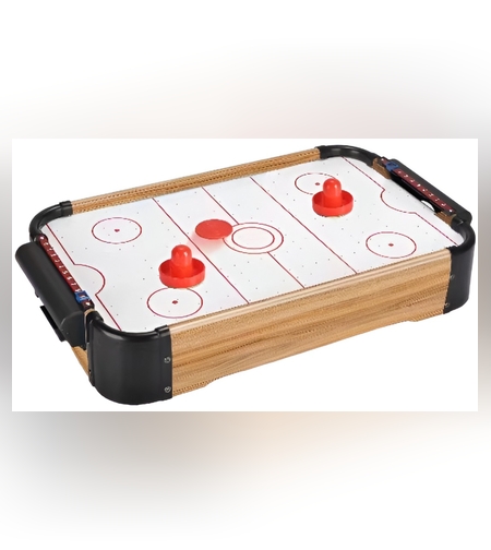 Masa Air Hockey Graffiti fara Picioare, Flippy, Lemn, 2 Pucuri, Tabela Scor, 2 Impingatoare, 57x31x9.5 cm, Maro