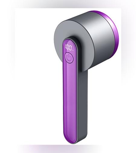 Aparat Pentru Curatat Scame, Par Si Praf, Flippy, Trimmer pentru Diferite Tipuri De Material, Cu Lame Din Otel Inoxidabil, Maner Ergonomic, Incarcare Prin USB, Negru Mov