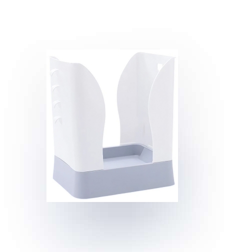 Cos de Gunoi Extensibil, Flippy, din Plastic, Reglabil, Pliabil, Versatil, pentru Bucatarie, Baie sau Birou, Cos Universal, 21x25x17 cm, Alb Gri