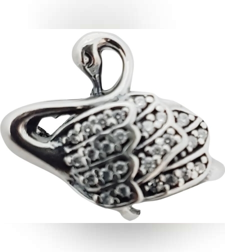Pandantiv din Argint 925 Lebada cu Zirconii Mica