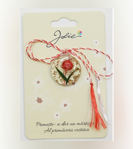 Martisor din Acril, Dimensiune Pandantiv Aprox 2 cm, Multicolor, Model 11