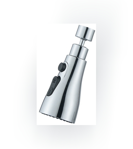 Extensie Robinet Bucatarie, Flippy, Universal, 3 Moduri de Curgere Apa, Otel Inoxidabil, Rotire 360 de Grade, Cap Pivotant, Adaptor Baterie Bucatarie, 9.7x5.1 cm, Gri