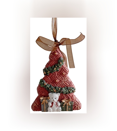 Decoratiune de Craciun, Flippy, pentru Brad, Model Bradut, 8.5 x 6.5 cm, din Rasina, Multicolor