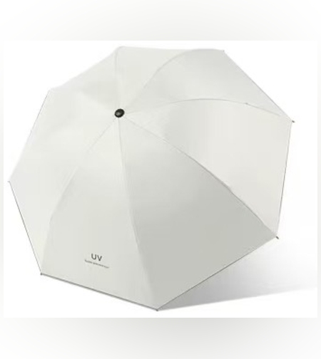 Umbrela, Flippy, Protectie UV Soare, Protectie Ploaie, Pliabila, din Vinil si Otel, 96 x 67 cm, Bej