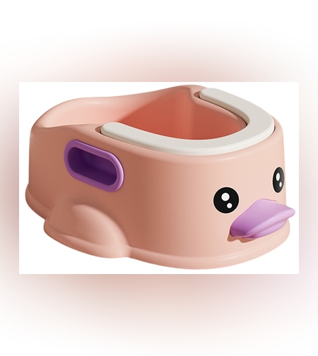 Olita pentru Copii, Flippy, +1an, Portabila, Design Ratusca, Model Prietenos, Non-Toxic, Compartiment Detasabil, cu Maner, Usor de Curatat, Roz