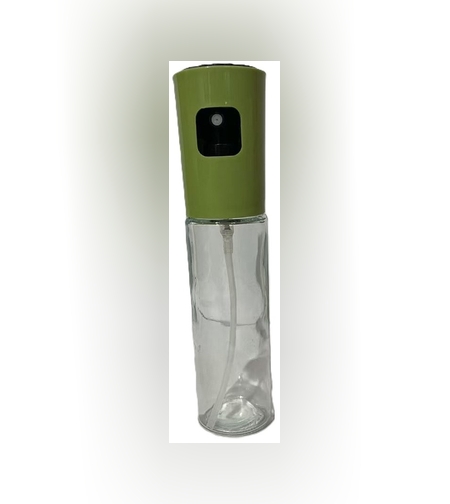 Pulverizator Ulei, Otet, Flippy, din Sticla, 100 ml, Reincarcabil, 18.3 x 4.3 cm, Masura 90 ml, Capac Mat, Verde