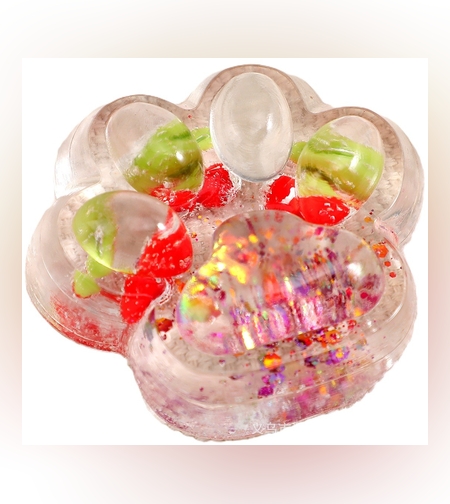 Jucarie Antistres Squishy, Flippy, cu Revenire Lenta, Labuta de Pisica Pufoasa, 7.5 cm, Ambalaj Transparent, Model 270523 Multicolor
