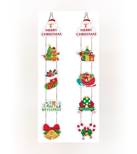 Set 2 Decoratiuni de Craciun, Flippy, de Agatat, pentru Usa, Sfoara Inclusa, 21 cm/28 cm, din Hartie 350g, Multicolor