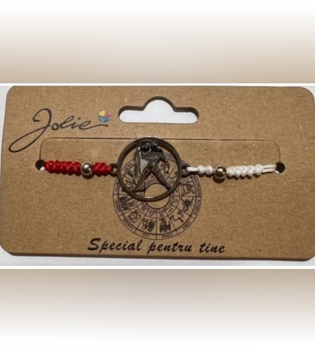 Martisor bratara zodiac, Jolie, 5x9 cm, Varsator