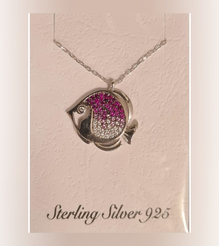 Colier Argint 925 Peste Balon cu Zirconiu, Mov