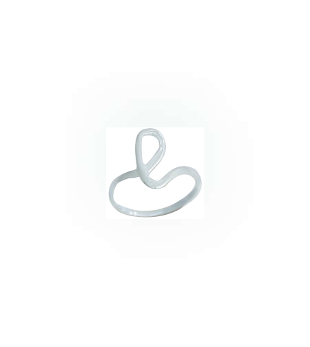 Inel din Argint 925 cu model de forma literei L, marimea 53