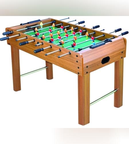 Masa de Fotbal cu Teren si 21 Jucatori Flippy, 8 Manere, cu Tablou pentru Scor, din Metal, Lemn si ABS, 120 x 61.5 x 81 cm, cu Picioare, pentru copii/adulti