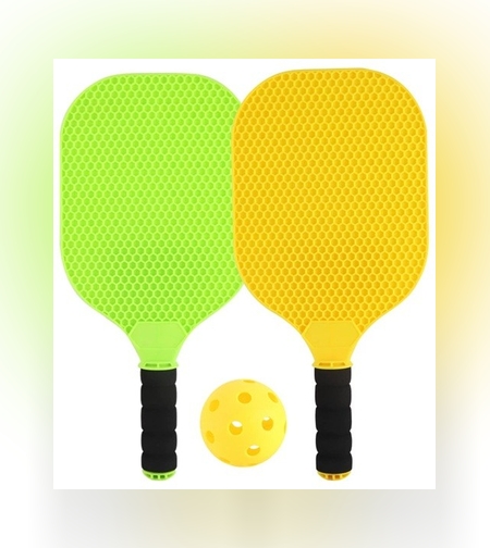 Set Joc de Ping-Pong, Flippy, 2 Palete, 1 Minge, + 6 Ani, 37.5 x 18 x 3 cm, Galben/Verde