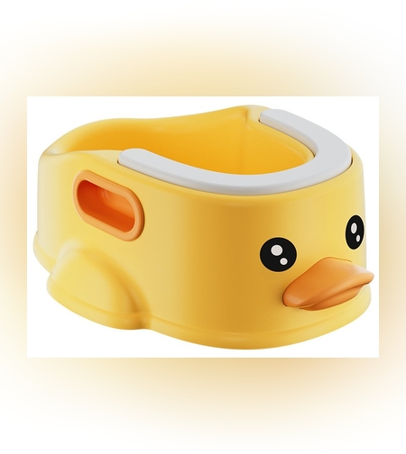 Olita pentru Copii, Flippy, +1an, Portabila, Design Ratusca, Model Prietenos, Non-Toxic, Compartiment Detasabil, cu Maner, Usor de Curatat, Galben