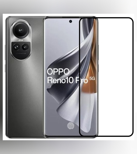 Folie Sticla Securizata, Flippy, Compatibila cu Oppo Reno 10 Pro, Full Glue, Margini Negre, Transparent