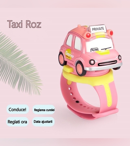 Jucarie pentru copii, Flippy, Masina-ceas, Galben