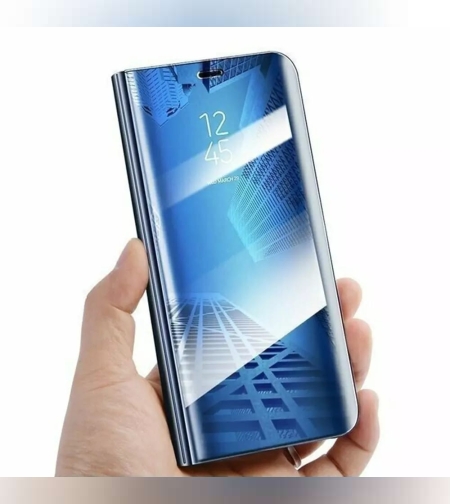 Husa Tip Carte, Flippy, Compatibila cu Huawei Mate 10 Lite, Flip Cover Oglinda, Albastru