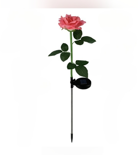 Lampa Solara LED tip Trandafir cu o floare pentru Gradina, Inaltime 75 cm, Flippy