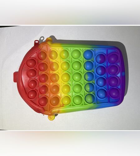 Jucarie antistres din silicon, Flippy, Geanta Pop It, Milkshake, Model 3, Multicolor