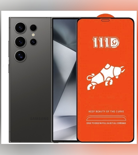 Folie Sticla Securizata pentru Samsung Galaxy S24 Ultra 5G, Flippy, Sticla de Protectie Compatibila cu Samsung Galaxy S24 Ultra 5G, Full Cover 111D, HD, Margini Negre, Transparenta