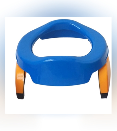 Olita Portabila 2 in 1, Flippy, Olita + Capac de Toaleta, din Plastic, Diametru 21 cm, Albastru