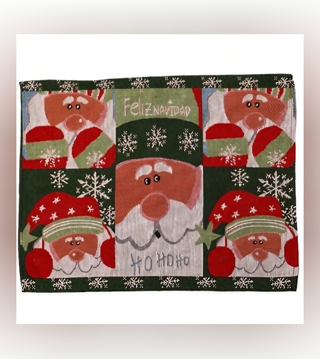 Servet de Masa, Flippy, Model Mos Craciun, Tematica Craciun, Prosop pentru Masa, 47x33 cm, Bumbac si Fibre Sintetice, Multicolor