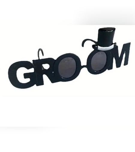 Ochelarii Decorativi, Flippy, Tema Nunta, Model Groom (Ginere), din Plastic, Negru