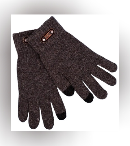 Manusi de Barbat, Flippy, Model Tricotat, Functie Touchscreen (ecran tactil), Material Acril, Manseta Elastica, Interior Catifelat, Marime Universala, Gri