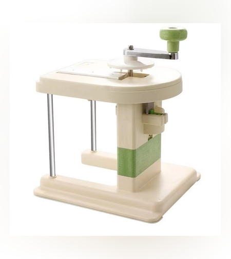 Masina Manuala pentru Maruntit Varza, Flippy, cu Maner Rotativ, Lame din Inox, Corp din Plastic, pentru Legume si Fructe, 20 x 20 x 15 cm, Alb