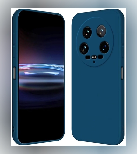 Husa de Protectie, Flippy, pentru Xiaomi 14 Ultra, Liquid Silicone, cu Microfibra pe Interior, Protectie Antisoc, Compatibil Incarcare Wireless, Albastru