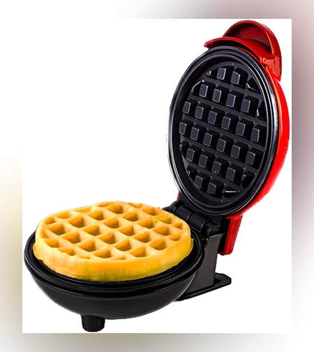 Mini Aparat de Vafe, Flippy, Multifunctional, Pentru Casa si Calatorii, Compact, Usor de Transportat si Depozitat, 18x14.5x9.3 cm, Rosu