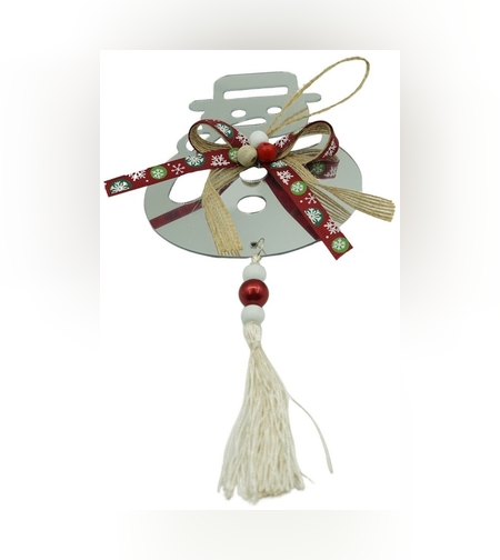 Ornament brad, Flippy, Om de zapada, Argintiu, Lucios, 14*26CM, Acril, Interior/ Exterior