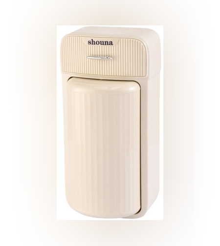 Organizator Baie, Flippy, 4 Compartimente si 1 Sertar, Rotire 360 Grade, din PP+PET, 27.5 x 16 x 11 cm, Crem