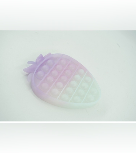 Jucarie antistres din silicon, Pop it Now and Flip It, Capsuna, Transparent