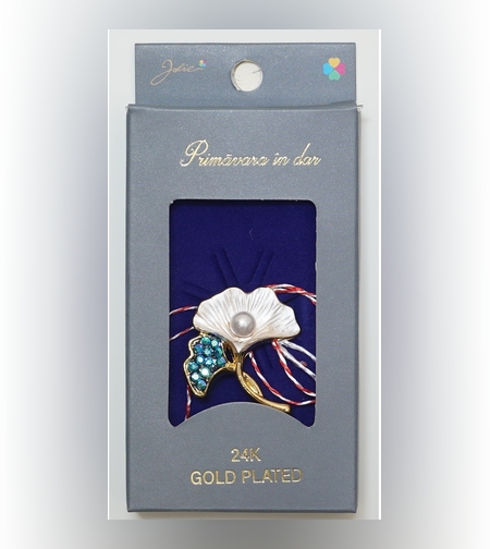 Martisor Brosa Placata cu Aur 24K, Dimensiune Brosa Aprox 2- 3 cm, Model 12