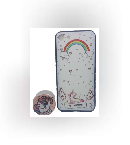 Husa Apple iPhone XS Max Multicolor Model Unicorn Popsocket inclus