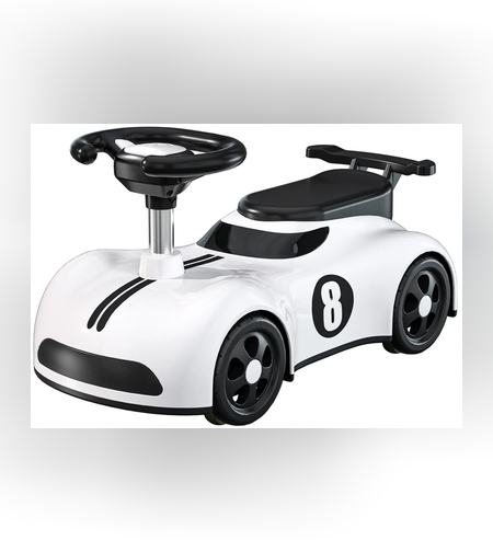 Masina pentru Copii, Flippy, 1-3 ani, Impingere, Bluetooth, Muzica, din ABS, 4 Roti, Inaltime Sezut 22 cm, Alb