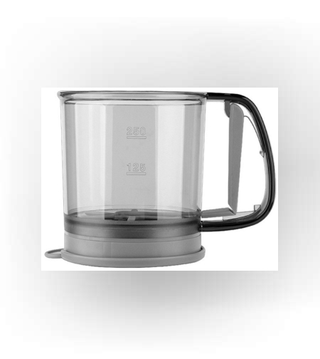 Sita Cernator Manual de Faina Portabila, Flippy, din Plastic, cu Maner, Strat Dublu, 15 x 12 x 11 cm, Transparent Gri Inchis