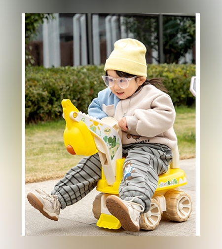 Excavator pentru Copii, Flippy, 1-3 Ani, Greutate Portanta 30 kg, Muzica si Lumini, Rotatie 360 Grade, 45 x 31 x 35 cm, 4 Roti, Galben