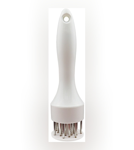 Ustensila pentru fragezit carnea, cu 21 de tije ascutite din inox 304, 20 cm, alb