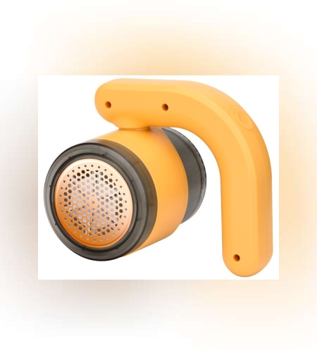 Aparat Pentru Curatat Scame, Par Si Praf, Flippy, cu LED, Pentru Diferite Tipuri De Material, Cu Lame Din Otel Inoxidabil, Compartiment de Depozitare, Maner Reglabil, 11x10.5x8.7 cm, Galben