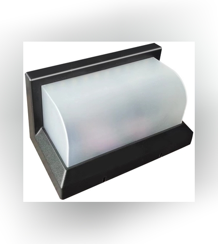 Aplica Solara De Exterior LED Flippy,  13.5 cm x 8 cm, 150 Lumeni 60 LED 18W,  IP65, 3 trepte de lumina, Senzor de Lumina, FORMA ARC, Alb Rece
