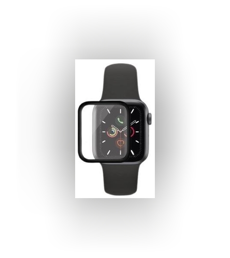 Folie Sticla pentru Apple Watch Series 2/3 38 mm adeziv pe margine Negru