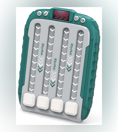 Jucarie Interactiva, Flippy, Joc Rhythm, +3 Ani, din ABS, 6 Niveluri, 15 x 3 x 11 cm, Functie Muzicala, Verde