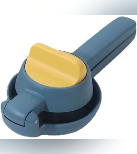 Storcator manual citrice, Flippy, pentru lamai, portocale, cu actiune dubla, usor de utilizat, material ABS rezistent, 8x10x22 cm, albastru