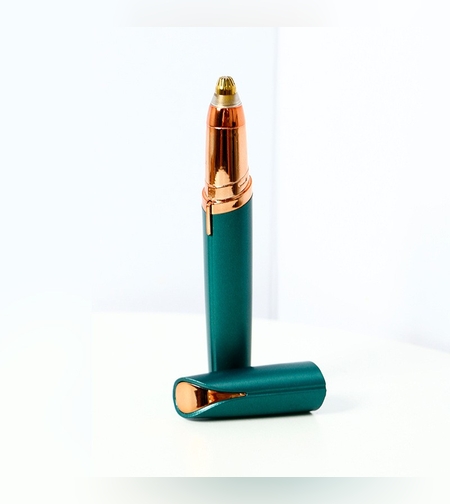 Trimmer Facial, Flippy, pentru Sprancene, Incarcare USB, 1.5 x 13 cm, din ABS, Verde