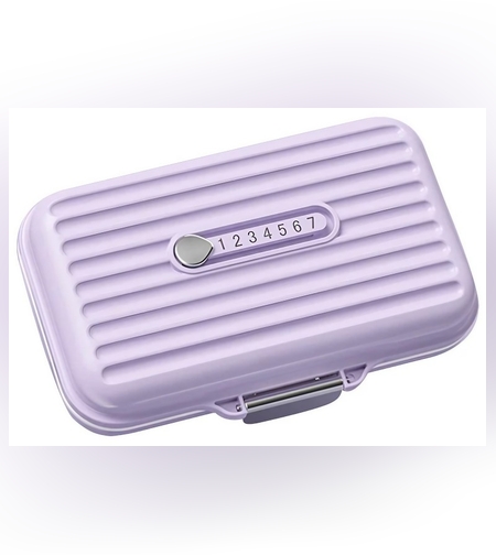 Cutie Medicamente, Flippy, Mov, 7 Compartimente, Portabila si Compacta, 11x7.2x3.5 cm, Ideala pentru Uzul Cotidian