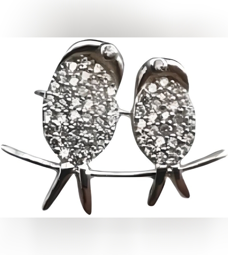 Brosa Argint 925 Papagali